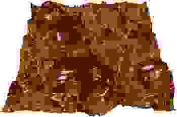 チョコレートのイメージ。原子間力顕微鏡 (AFM) を用いて取得。